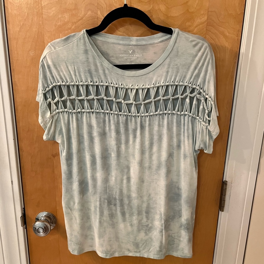 Teal tie dye tshirt - American Eagle - small